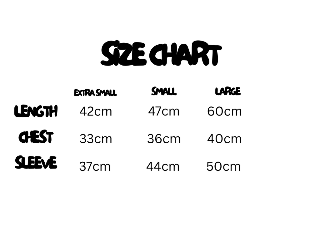 Art Smock Size Guide