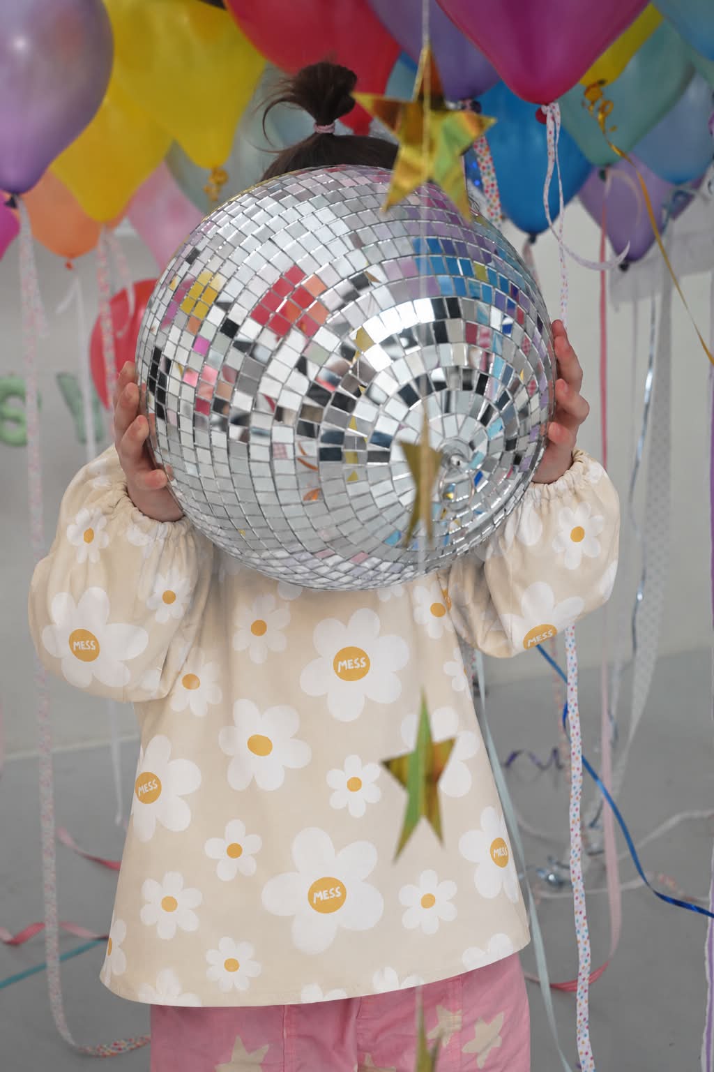 Blossom print waterproof art smock for kids